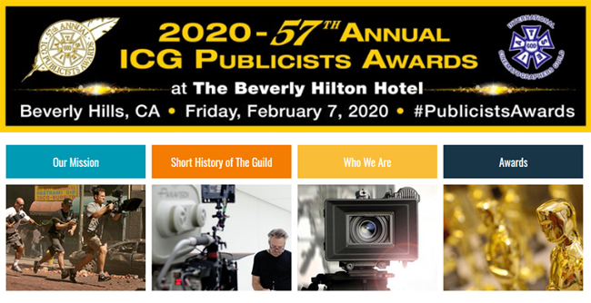 FINAL NOMINATIONS ANNOUNCED FOR THE 57th ANNUAL ICG PUBLICISTS AWARDS