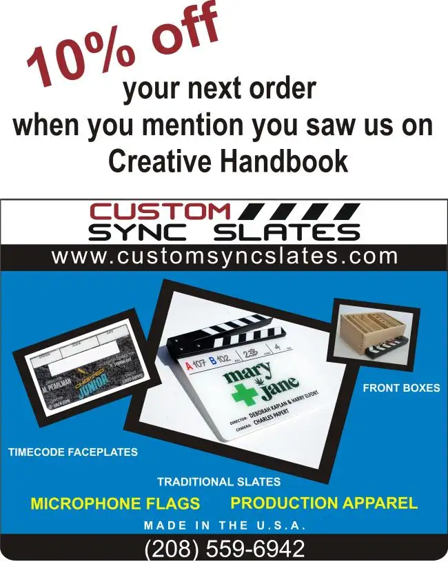Custom Sync Slates provides the finest, most customizable sync slates in the industry!