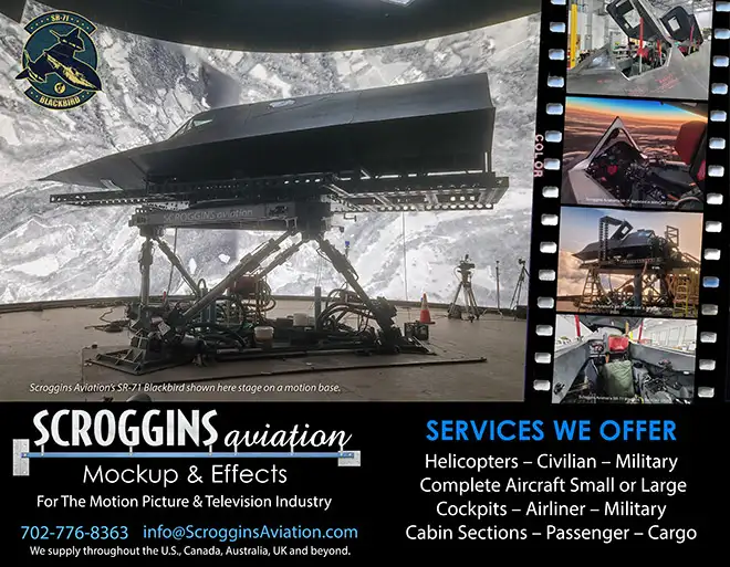 We just don\'t build aviation mockups for the film industry; we get to build some of the coolest mockups like the SR-71 Blackbird and F/A-18 Hornet