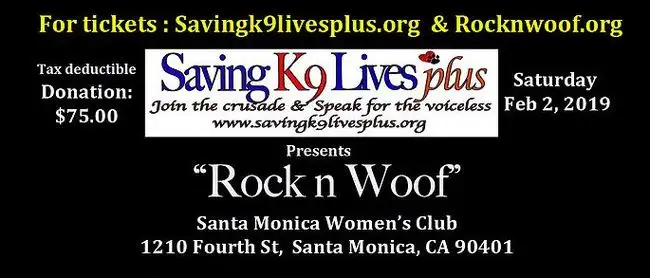 Saving K9 Lives Plus: Masquerade Concert, "Rock n Woof"