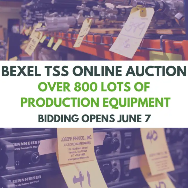 Bexel TSS Online-Only Auction of Broadcast Equipment