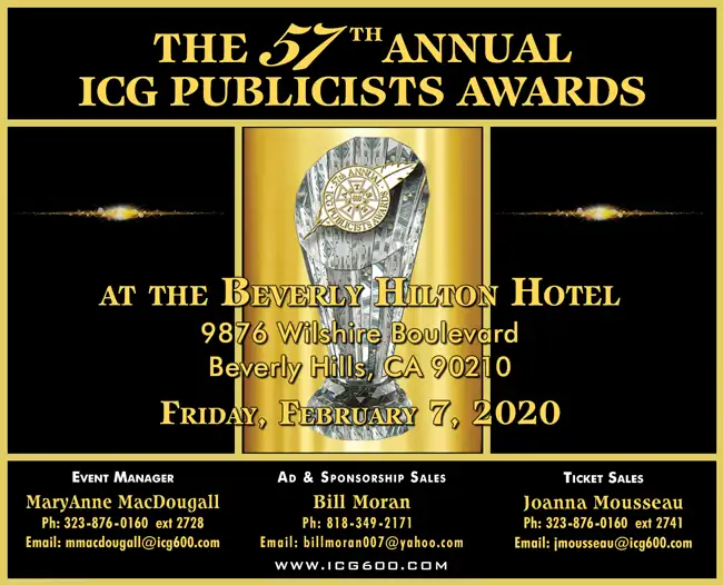 TELEVISION PUBLICITY CAMPAIGN NOMINATIONS ANNOUNCED FOR THE 57th ANNUAL ICG PUBLICISTS AWARDS