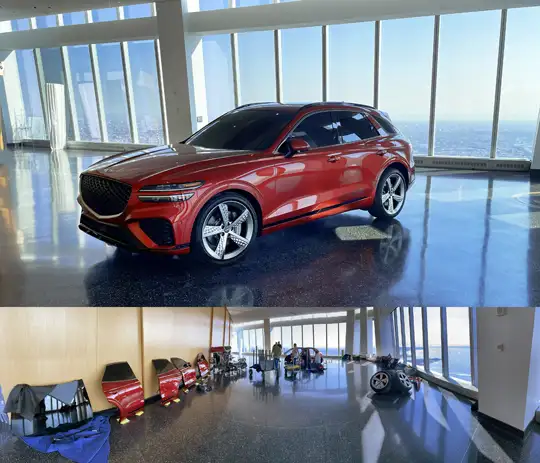 Car Prep Inc. and Genesis GV70 at One World Observatory, New York