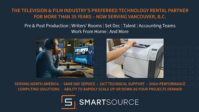 SmartSource<sup>®</sup> Expands to Canada to Support TV & Film Industry