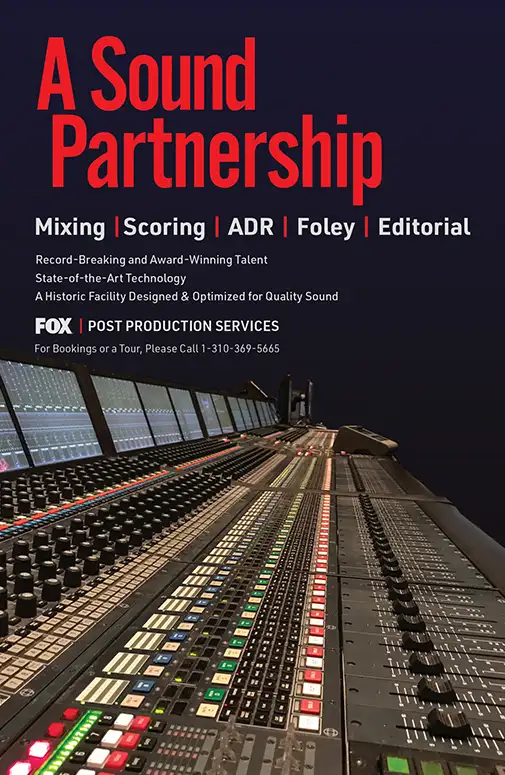 FOX STUDIOS<br />POST PRODUCTION<br />MIXING
