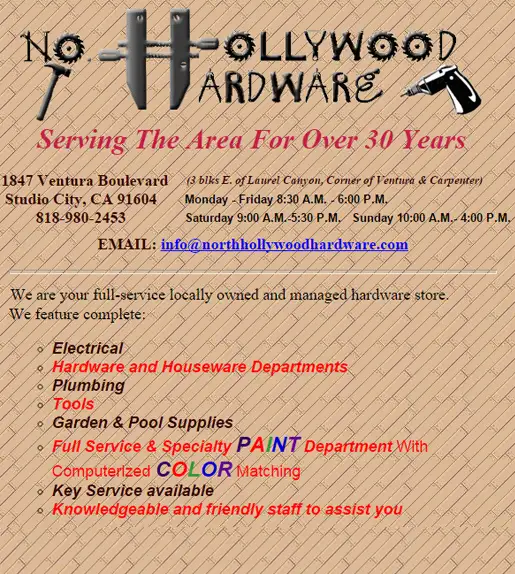 NORTH HOLLYWOOD<br />HARDWARE