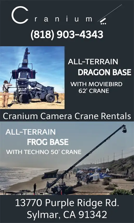 Cranium Inc.<br />&quot;Specializing in Cranes,<br />Mobile Bases and Remote Heads&quot;